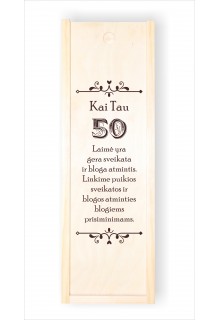 Graviruota vyno dėžė "Jubiliejams"